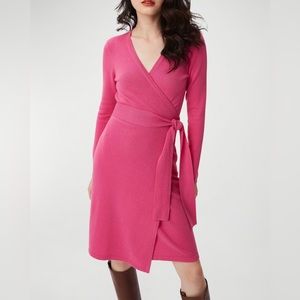 NWOT Diane Von Furstenberg Linda Wrap Dress
in hot pink